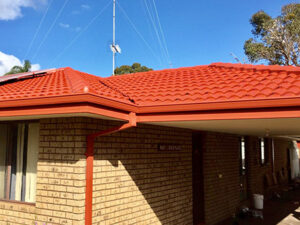 Coated Roof with new guttering by ROOFWEST Roof Restorations