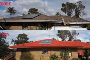 Roof repair with solar panels